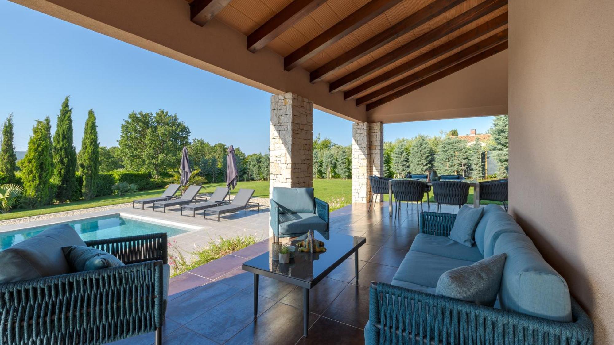 Villa Labin In Zartinj - Luxury Privacy Heated Pool With Auto Cover Eksteriør bilde